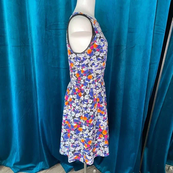 Kensie Color Pops Lace-Inset Dress Indigo Combo - Picture 6 of 14